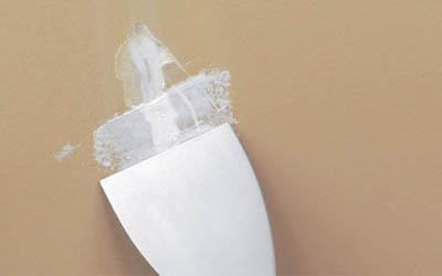 Patch on a brown wall