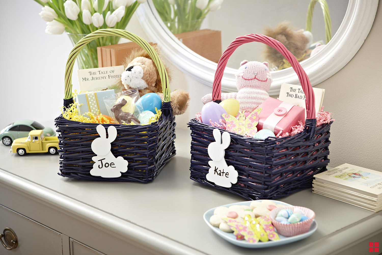 Personalized Easter Baskets with Dry Erase Nametags