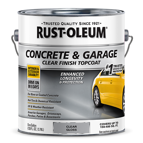 Can of Rust-Oleum Concrete and Garage Floor Clear Finish Topcoat