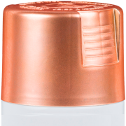 A metallic copper spray paint cap. 
